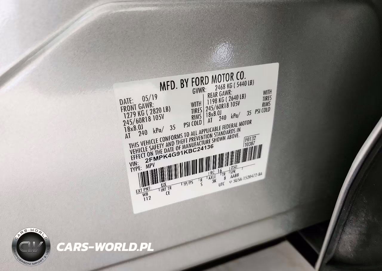 2019 Ford Edge Se VIN:2FMPK4G91KBC24136 - 12