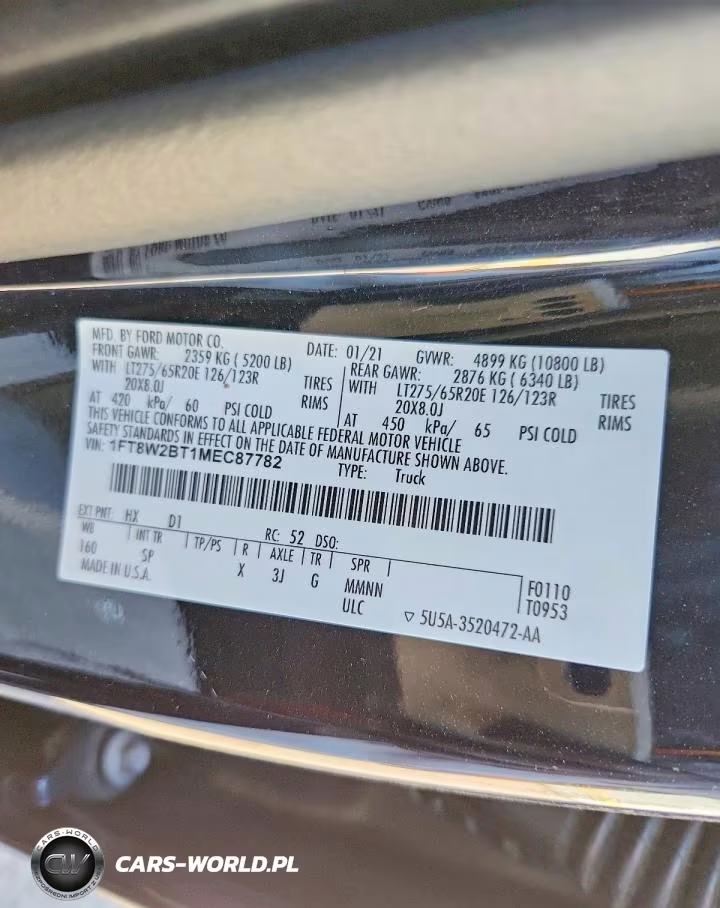 2021 Ford F250 Super Duty VIN:1FT8W2BT1MEC87782 - 12