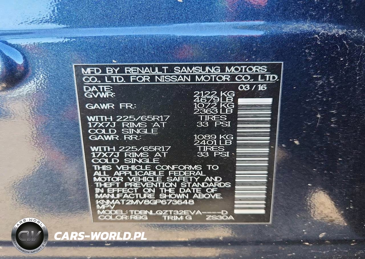 2016 Nissan Rogue Sv VIN:KNMAT2MV8GP673648 - 13