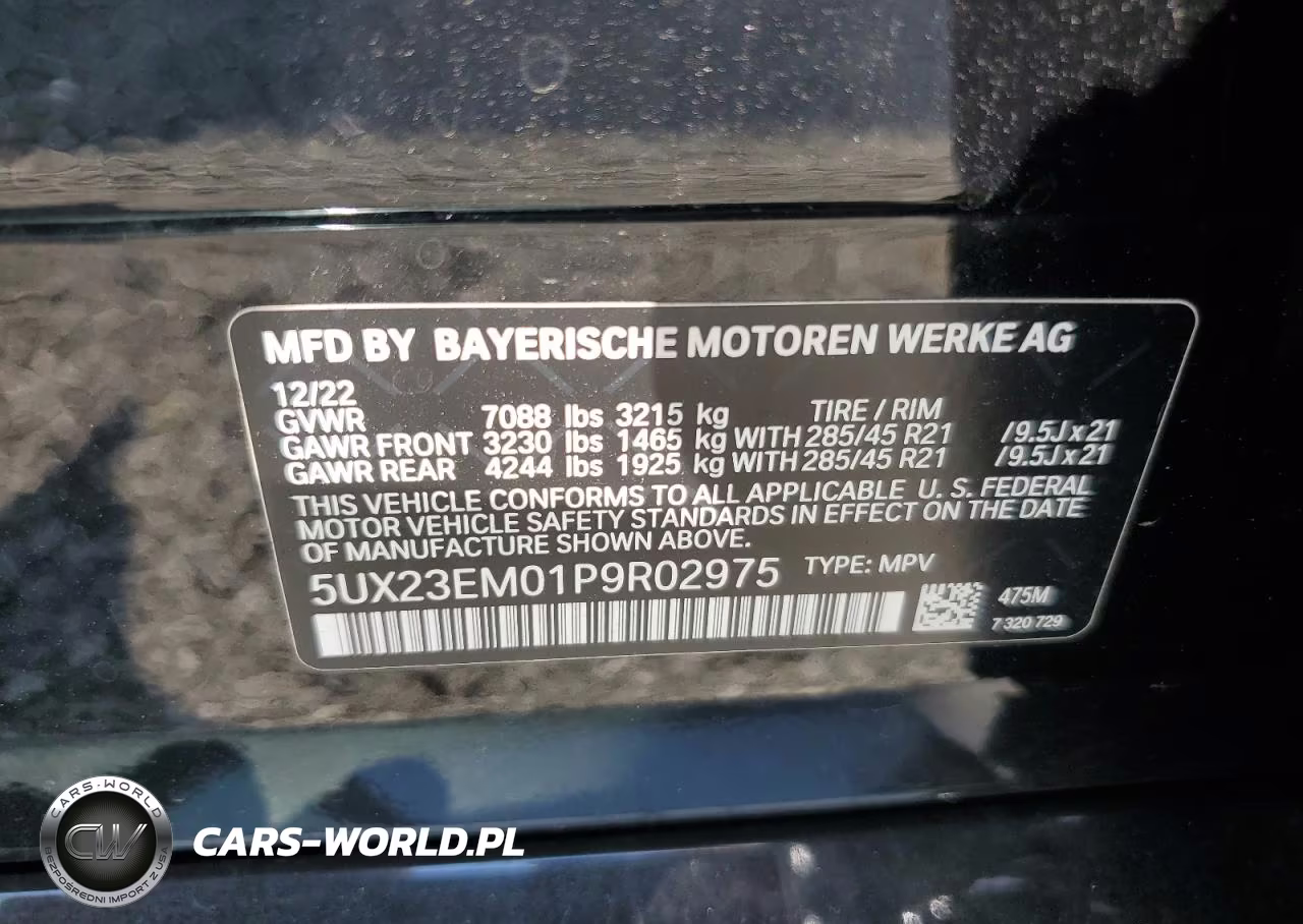 2023 BMW X7 xDrive40I VIN:5UX23EM01P9R02975 - 13