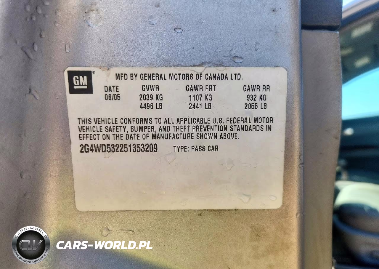 2005 Buick Lacrosse Cxl VIN:2G4WD532251353209 - 12