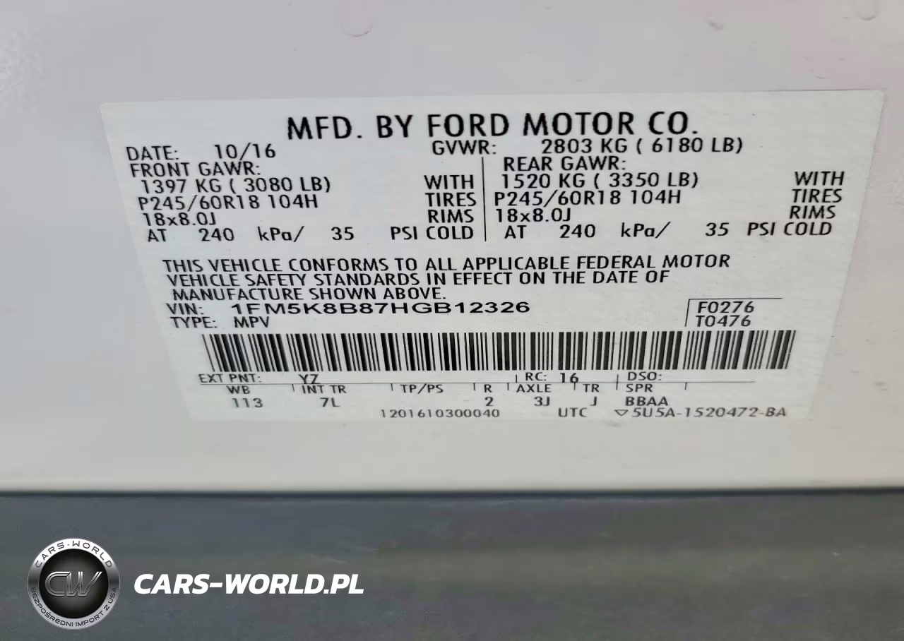 2017 Ford Explorer VIN:1FM5K8B87HGB12326 - 13
