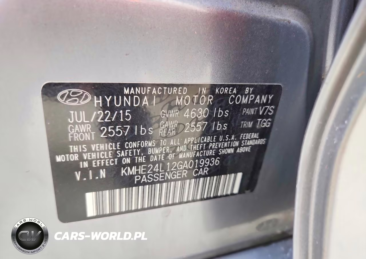 2016 Hyundai Sonata Hybrid Se VIN:KMHE24L12GA019936 - 12
