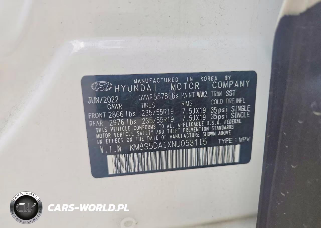 2022 Hyundai Santa Fe Limited VIN:KM8S5DA1XNU053115 - 14