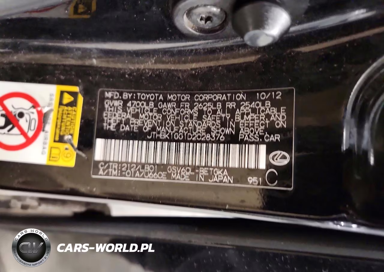 2013 Lexus Es 350 VIN:JTHBK1GG1D2028376 - 12