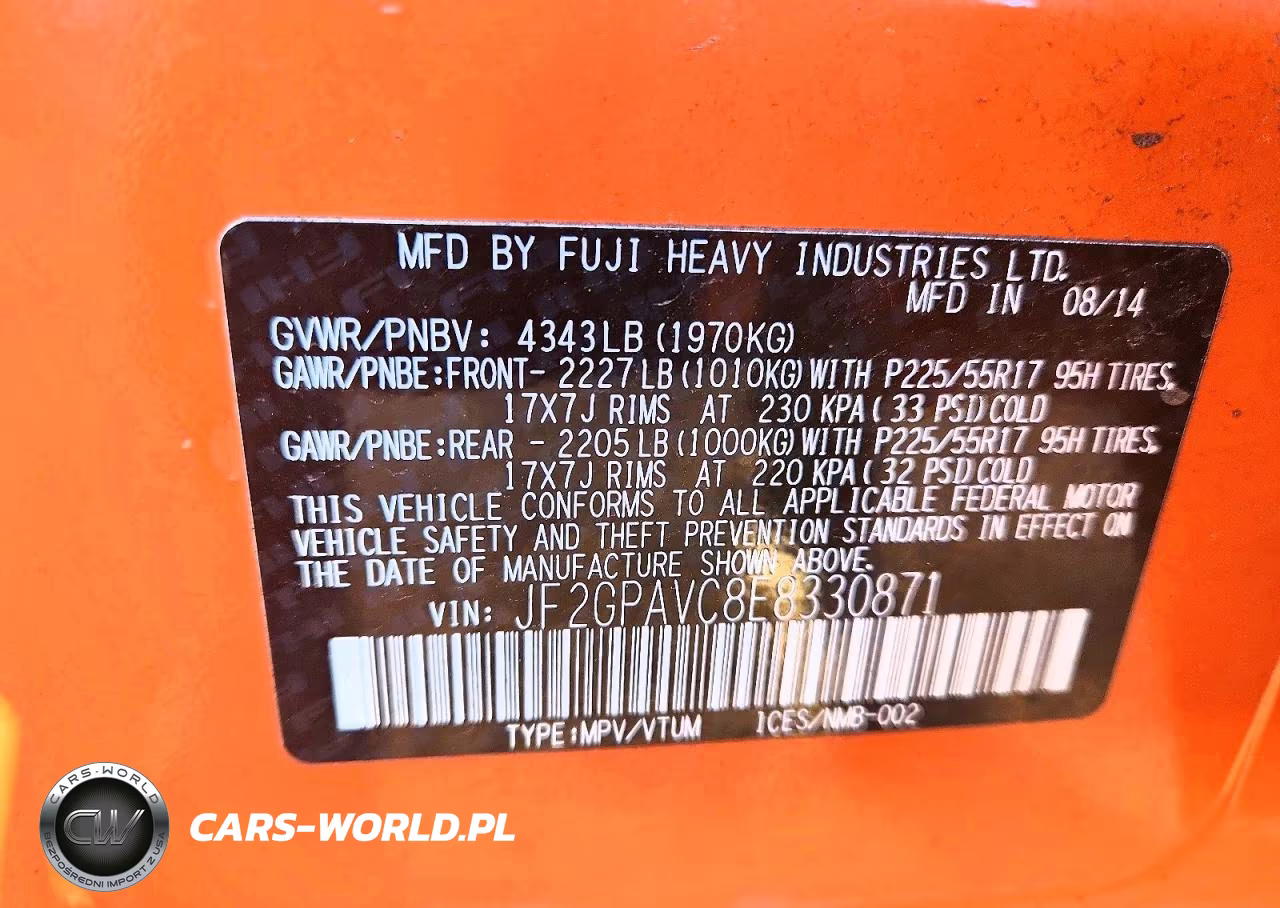 2014 Subaru Xv Crosstrek 2.0 Premium VIN:JF2GPAVC8E8330871 - 13
