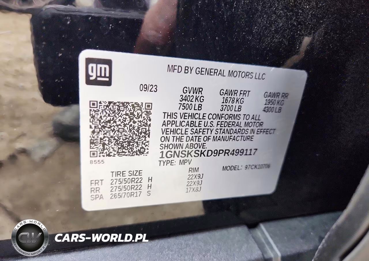 2023 Chevrolet Tahoe K1500 Premier VIN:1GNSKSKD9PR499117 - 14