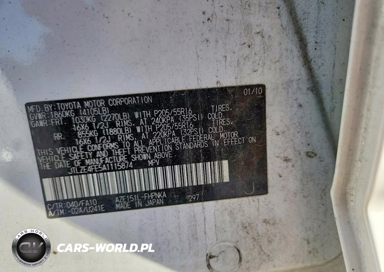 2010 Scion Xb Base VIN:JTLZE4FE5A1115874 - 12