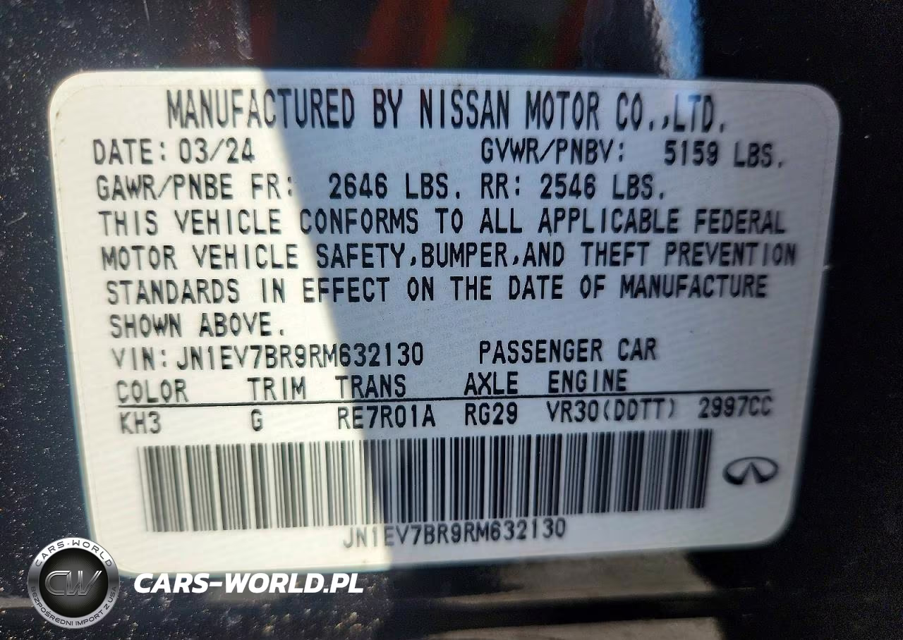 INFINITI Q50 LUXE VIN:JN1EV7BR9RM632130 - 12