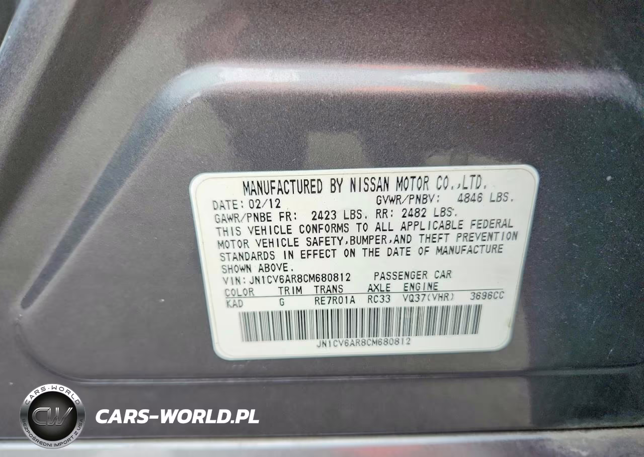 2012 Infiniti G37 Sedan X VIN:JN1CV6AR8CM680812 - 13
