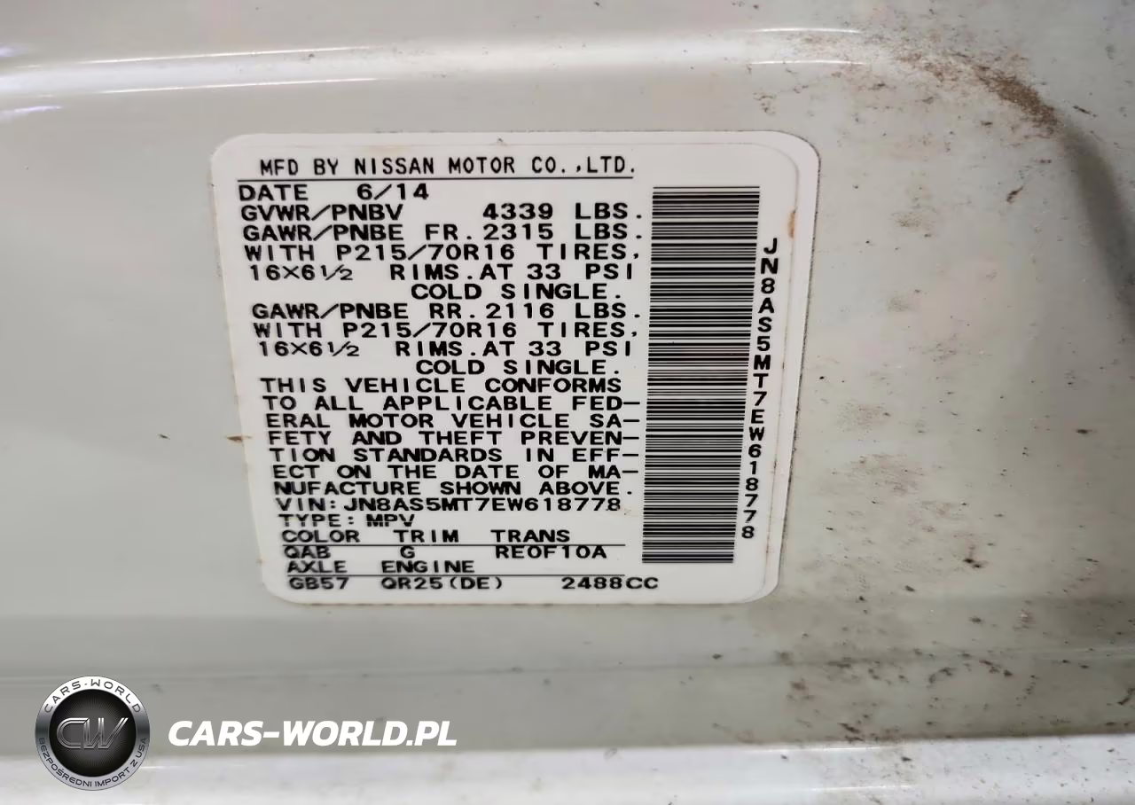 2014 Nissan Rogue Select S VIN:JN8AS5MT7EW618778 - 13