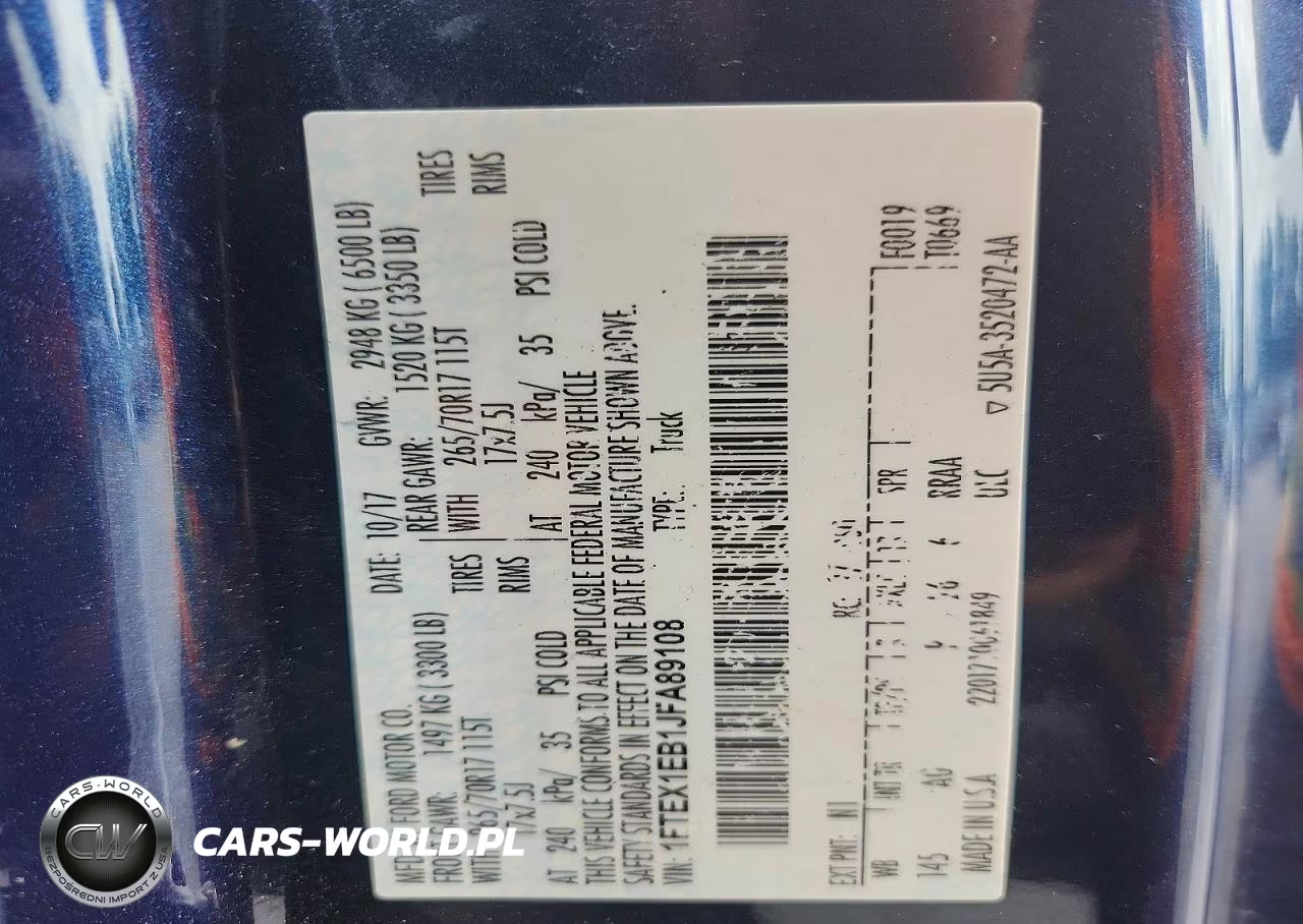 2018 Ford F150 Super Cab VIN:1FTEX1EB1JFA89108 - 12