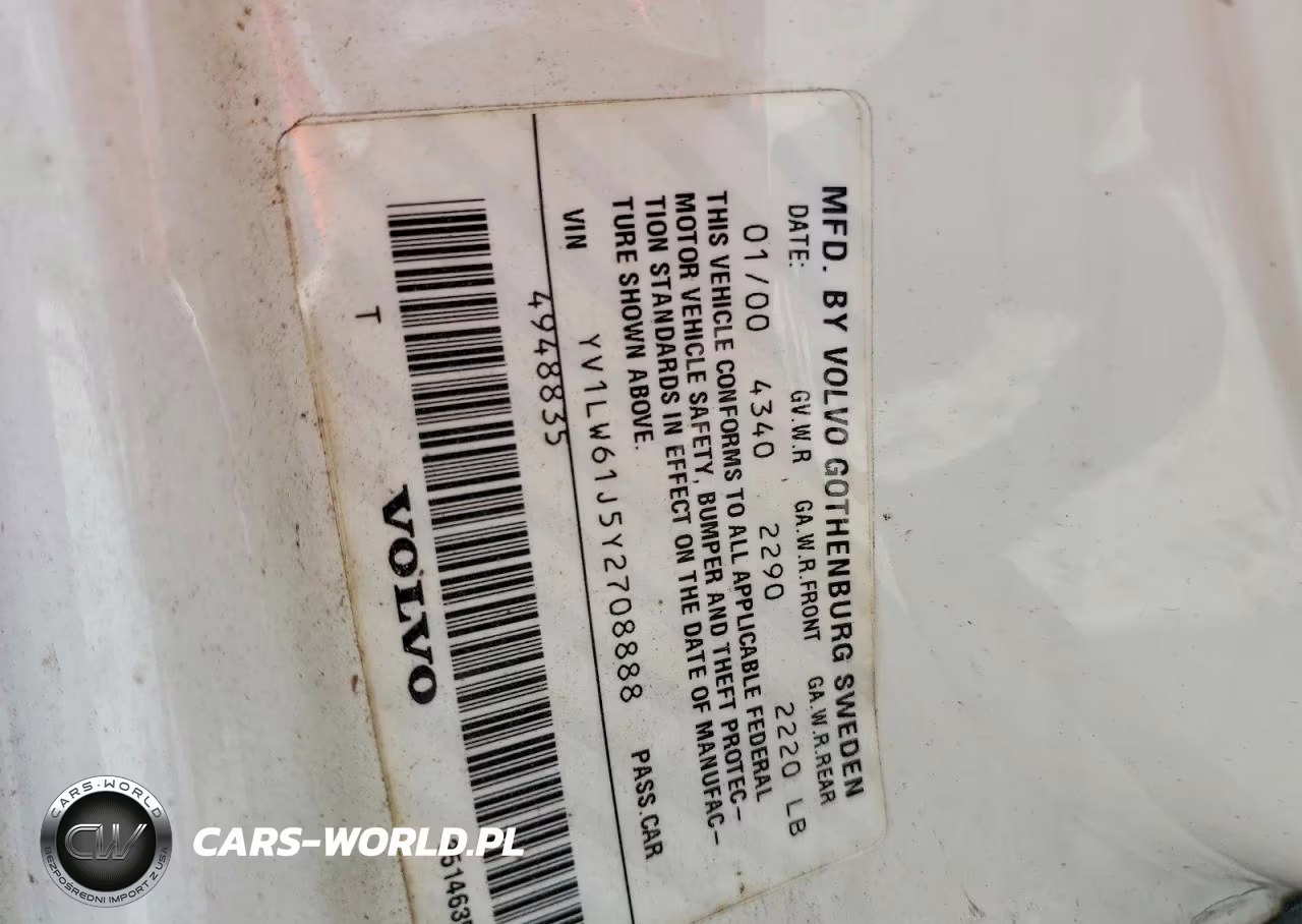 2000 Volvo V70 Base VIN:YV1LW61J5Y2708888 - 12