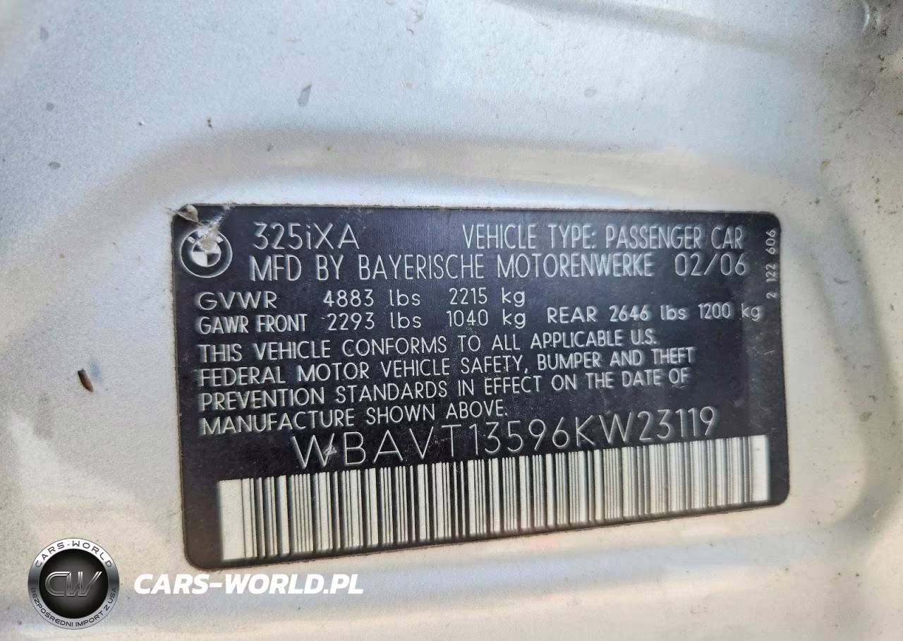 2006 BMW 325 Xit VIN:WBAVT13596KW23119 - 12