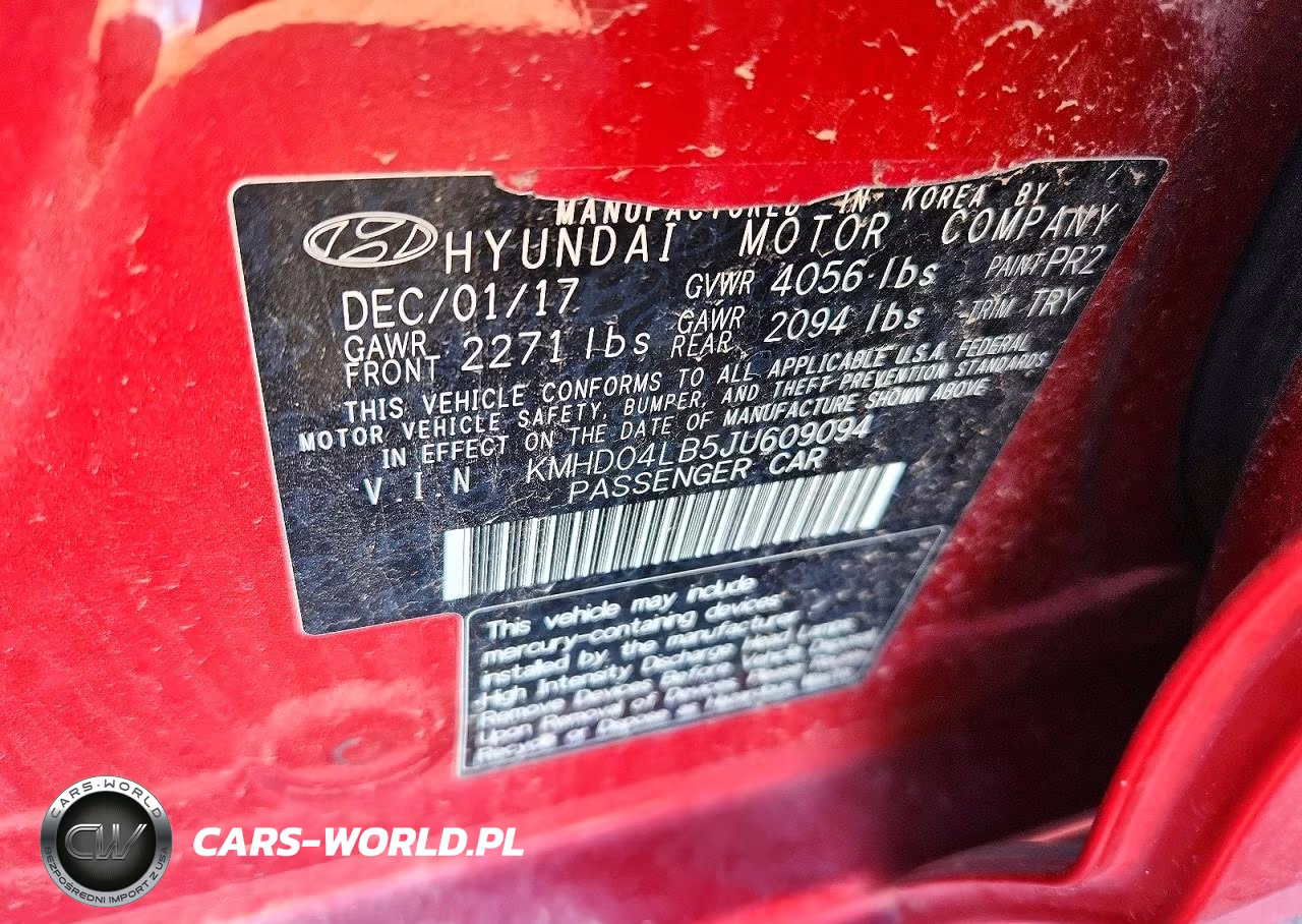 2018 Hyundai Elantra Sport VIN:KMHD04LB5JU609094 - 12