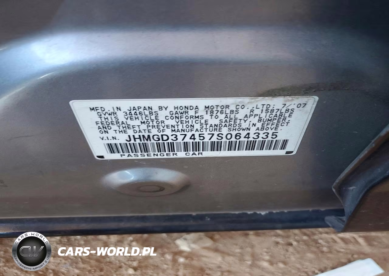 2007 Honda Fit VIN:JHMGD37457S064335 - 12