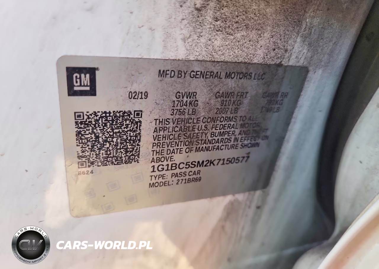 2019 Chevrolet Cruze Ls VIN:1G1BC5SM2K7150577 - 12