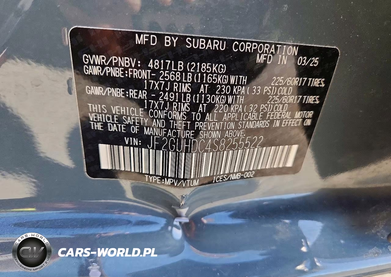 2025 Subaru Crosstrek Premium VIN:JF2GUHDC4S8255522 - 13