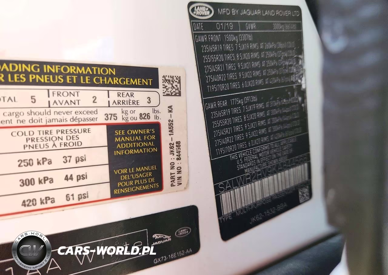 2019 Land Rover Range Rover Sport Hse VIN:SALWR2RV9KA844568 - 13