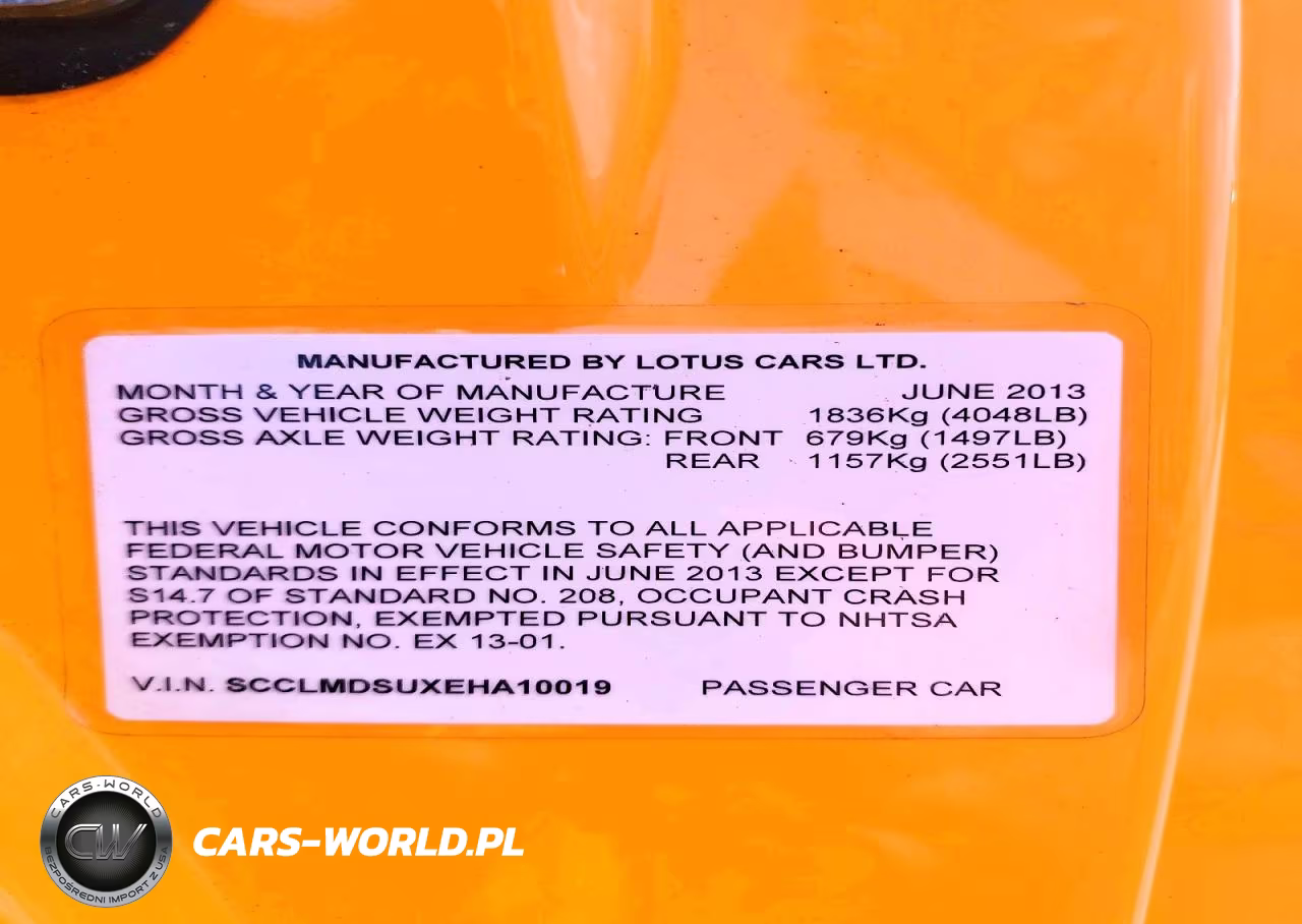 2014 Lotus Evora VIN:SCCLMDSUXEHA10019 - 12