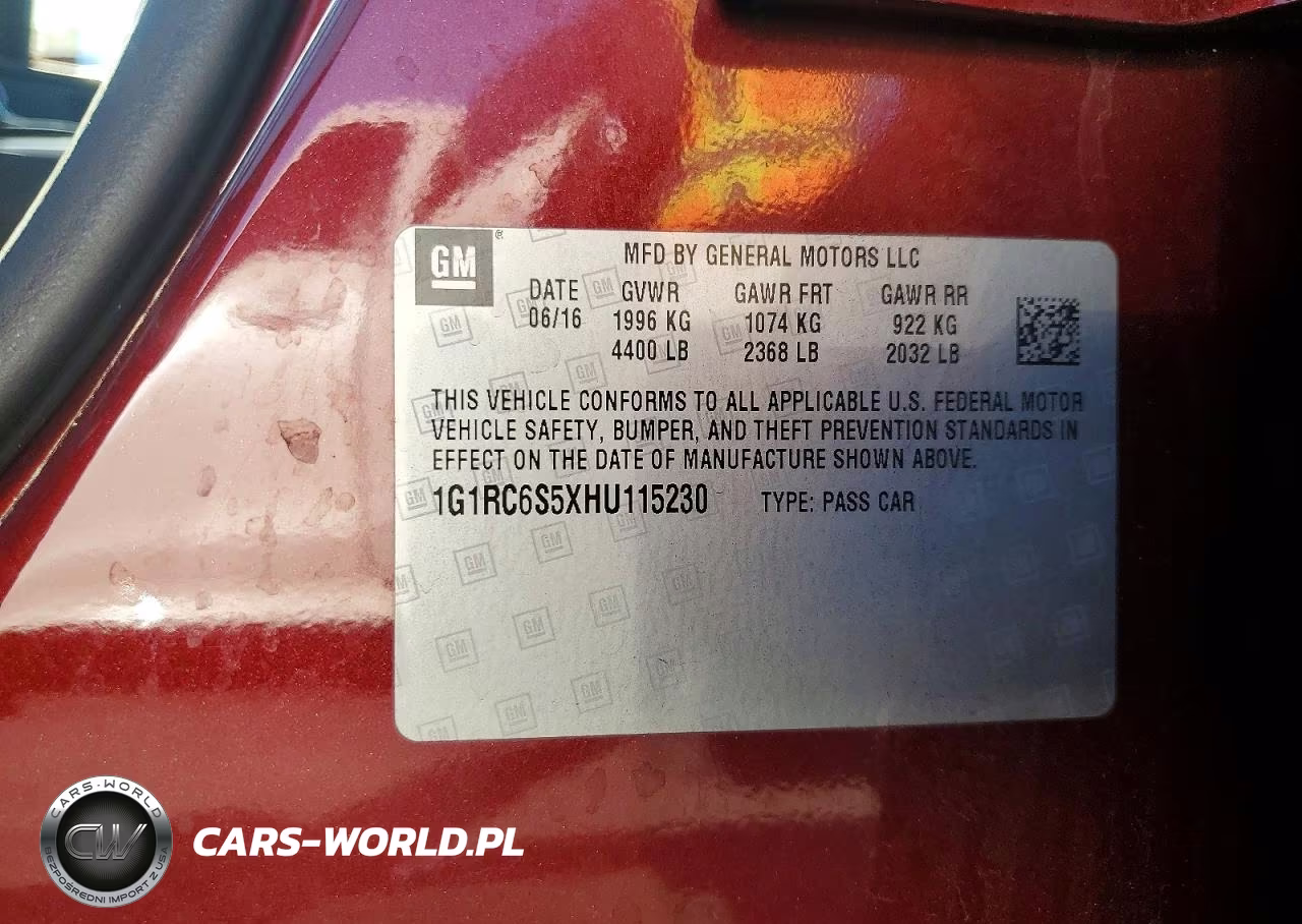 2017 Chevrolet Volt Lt VIN:1G1RC6S5XHU115230 - 12