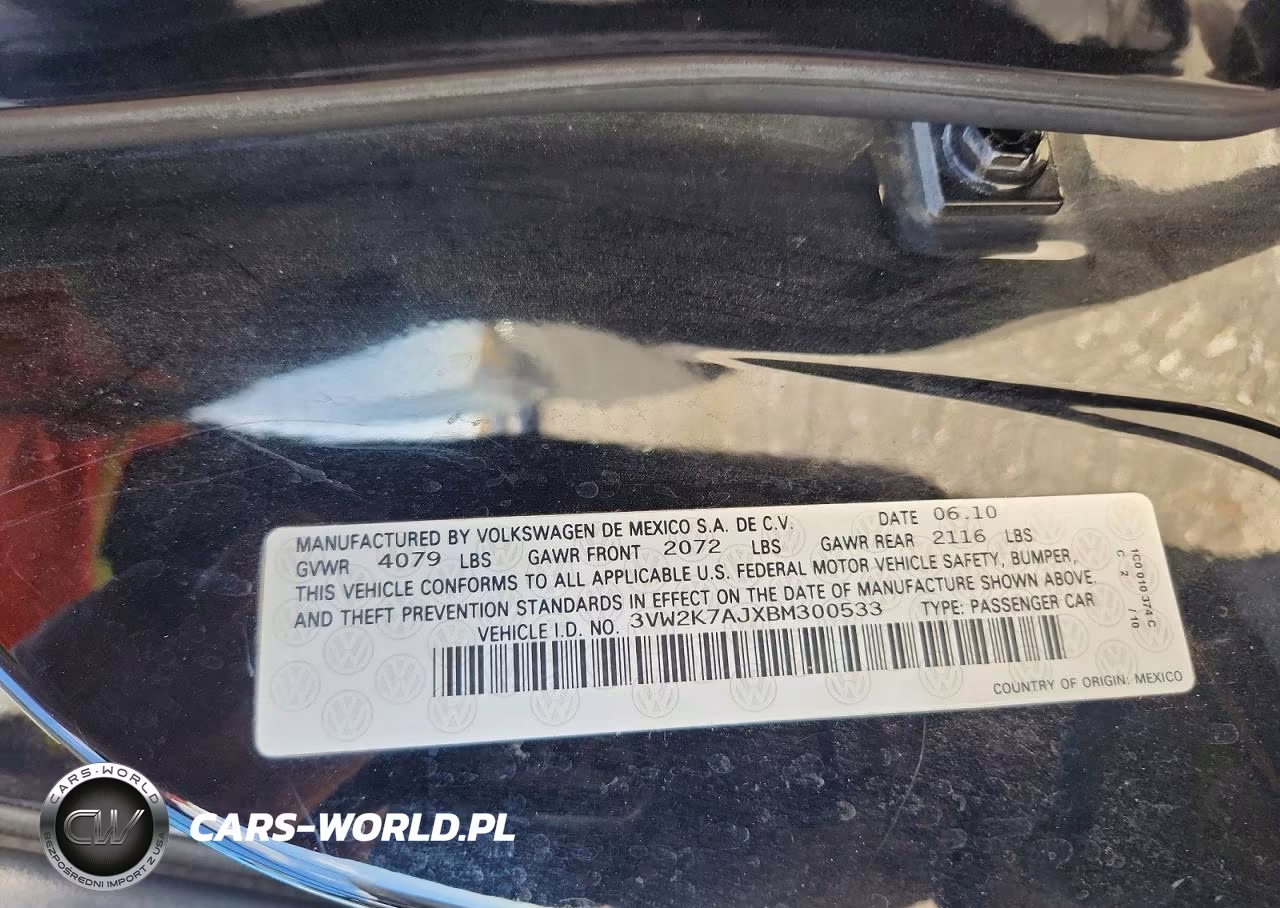 2011 Volkswagen Jetta Base VIN:3VW2K7AJXBM300533 - 12