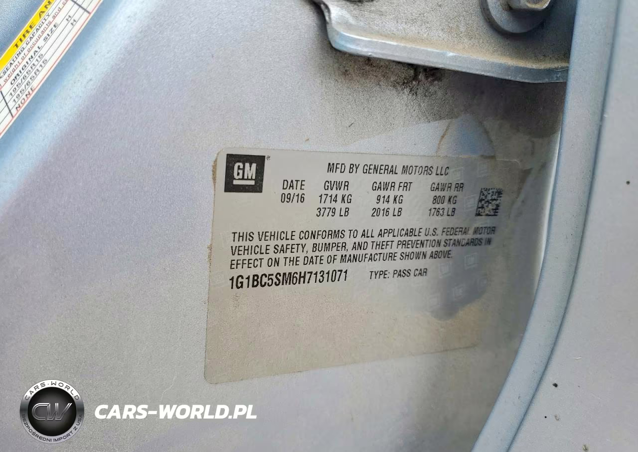 2017 Chevrolet Cruze Ls VIN:1G1BC5SM6H7131071 - 13