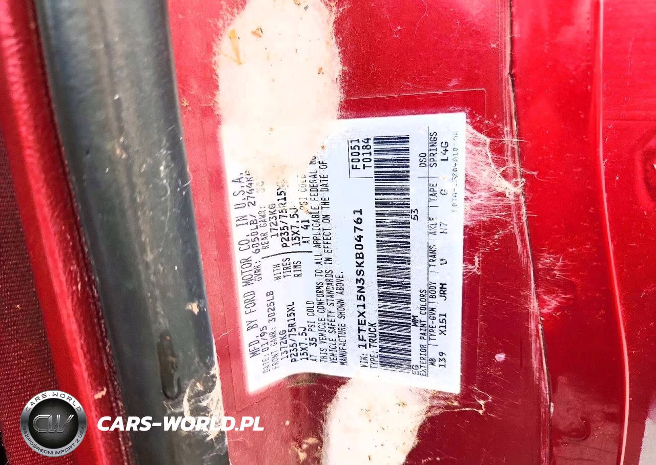1995 Ford F150 VIN:1FTEX15N3SKB04761 - 12