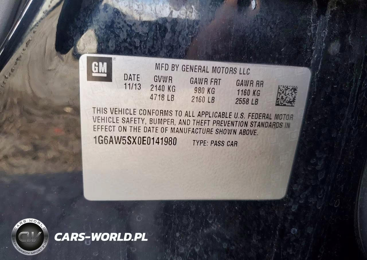 2014 Cadillac Cts VIN:1G6AW5SX0E0141980 - 13