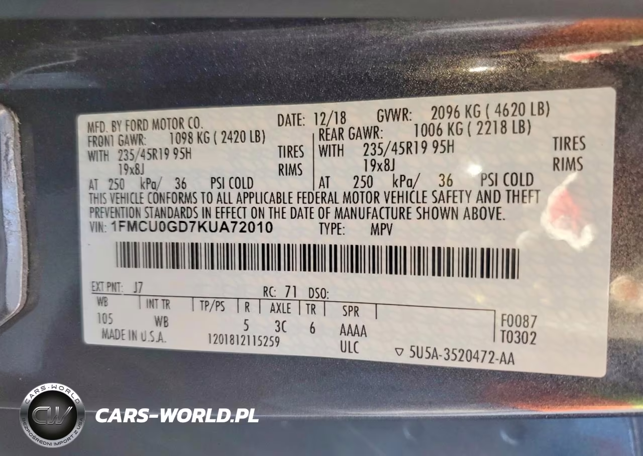 2019 Ford Escape Se VIN:1FMCU0GD7KUA72010 - 13