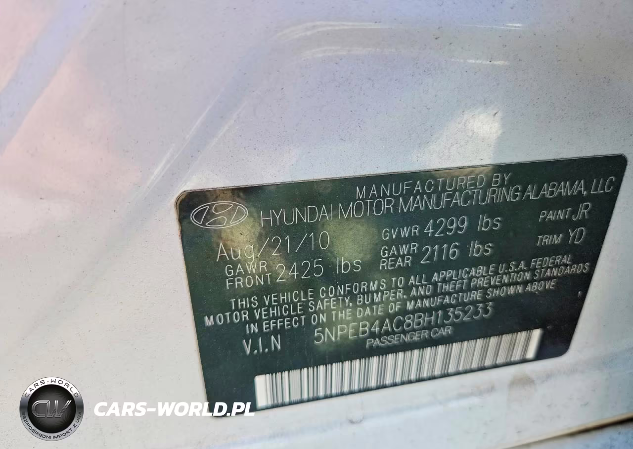 2011 Hyundai Sonata Gls VIN:5NPEB4AC8BH135233 - 12