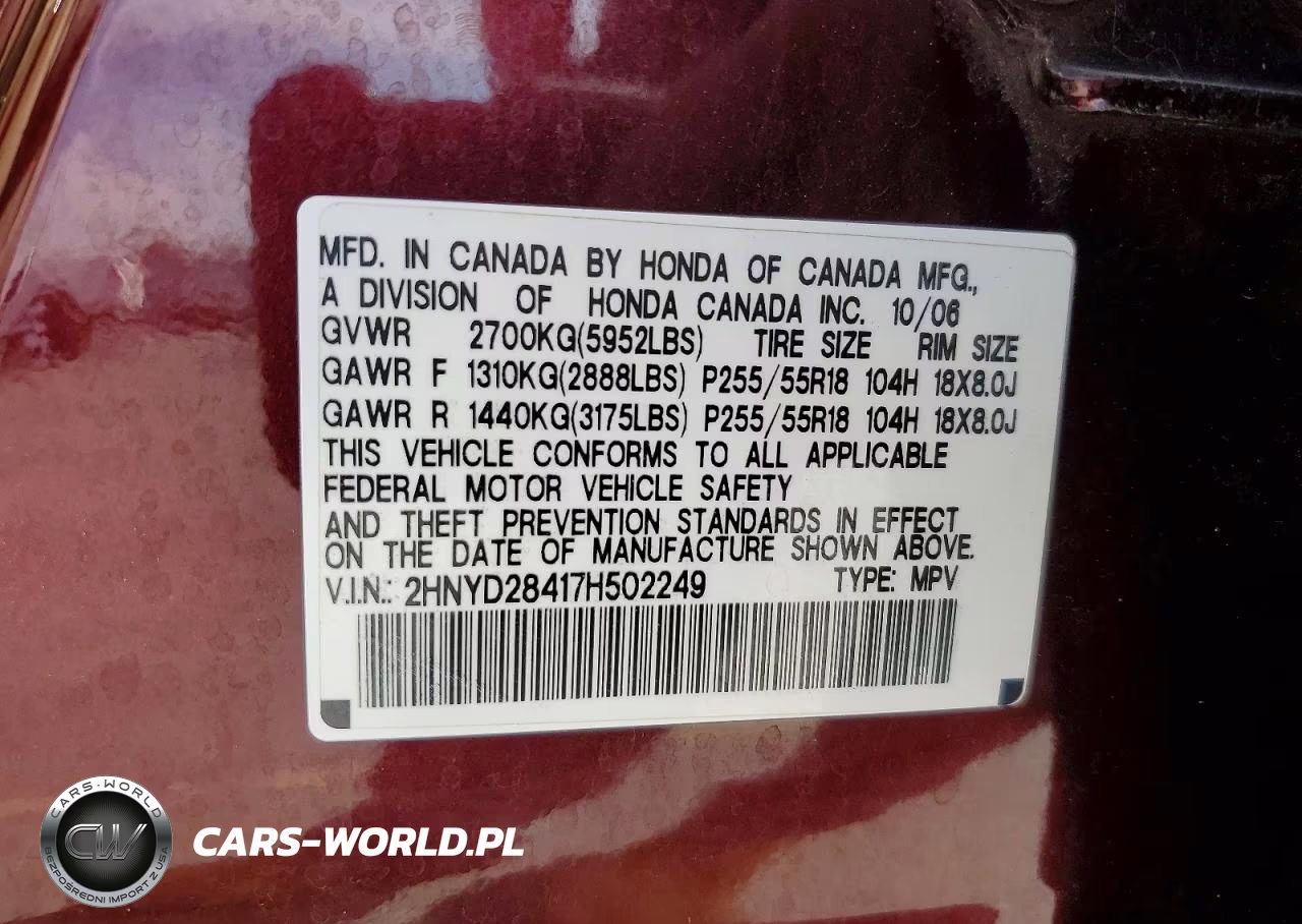 2007 Acura Mdx Technology VIN:2HNYD28417H502249 - 13