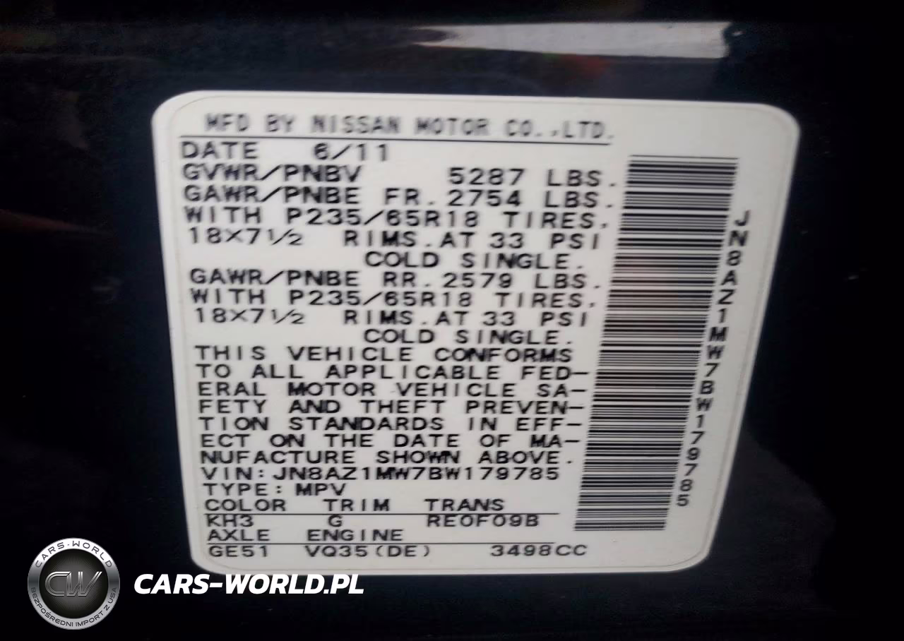 2011 Nissan Murano Sl VIN:JN8AZ1MW7BW179785 - 14