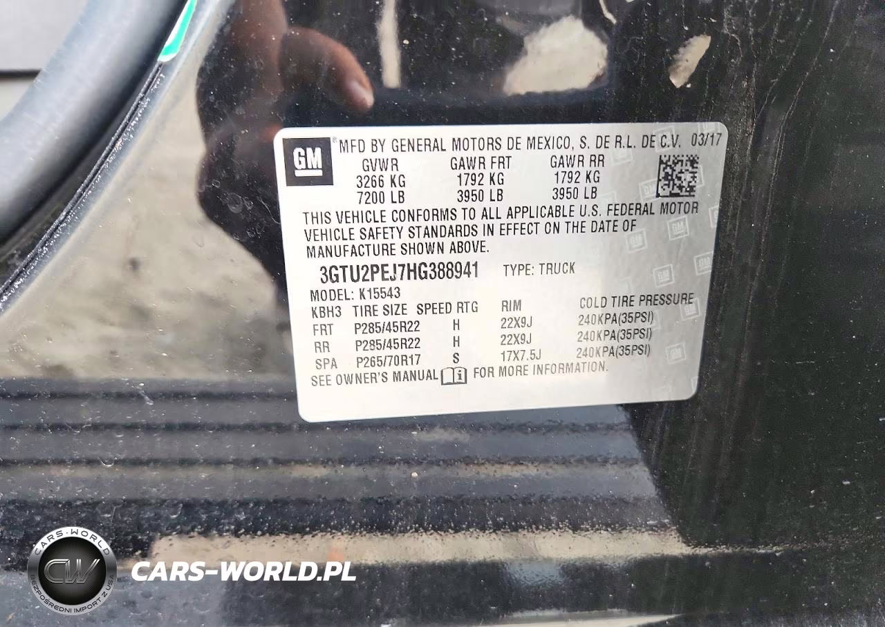 2017 GMC Sierra K1500 Denali VIN:3GTU2PEJ7HG388941 - 12