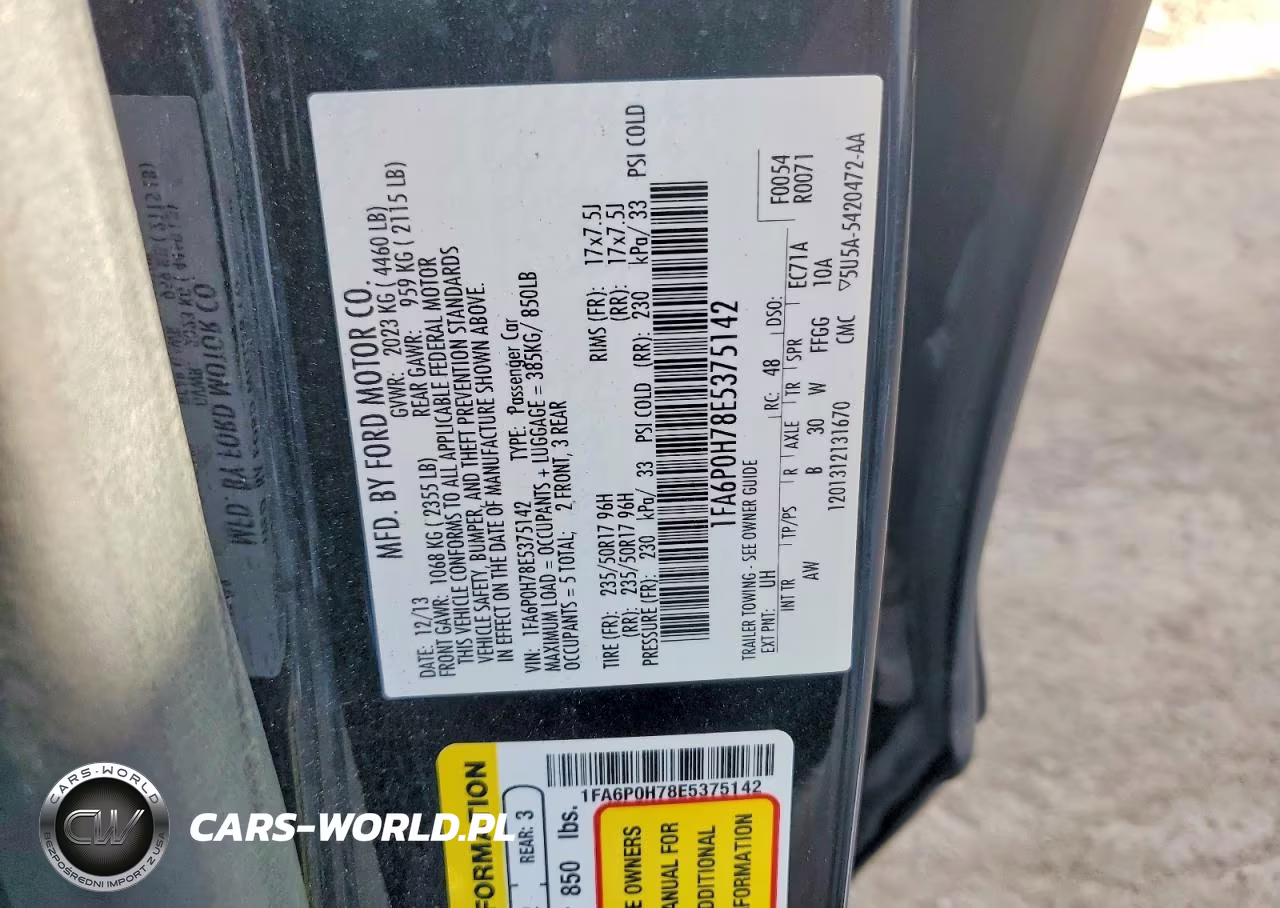 2014 Ford Fusion Se VIN:1FA6P0H78E5375142 - 12