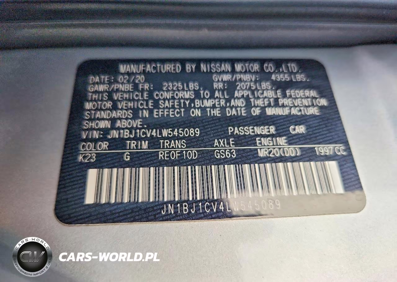 2020 Nissan Rogue Sport S VIN:JN1BJ1CV4LW545089 - 13