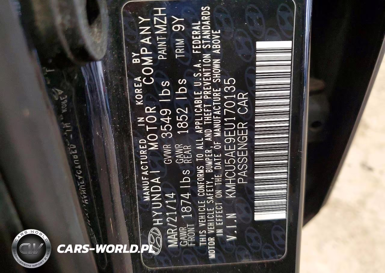 2014 Hyundai Accent Se VIN:KMHCU5AE9EU170135 - 12