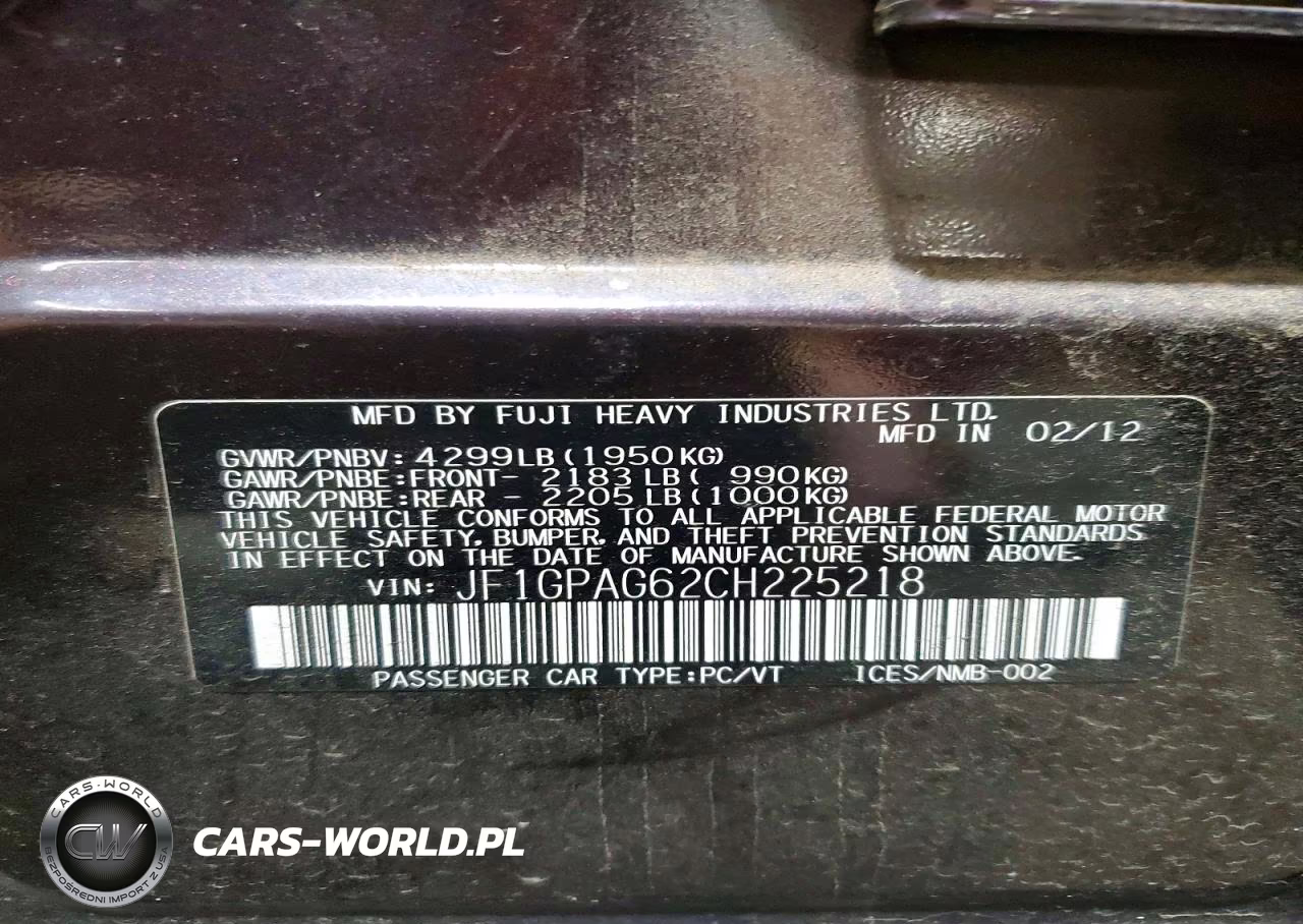 2012 Subaru Impreza Limited VIN:JF1GPAG62CH225218 - 14