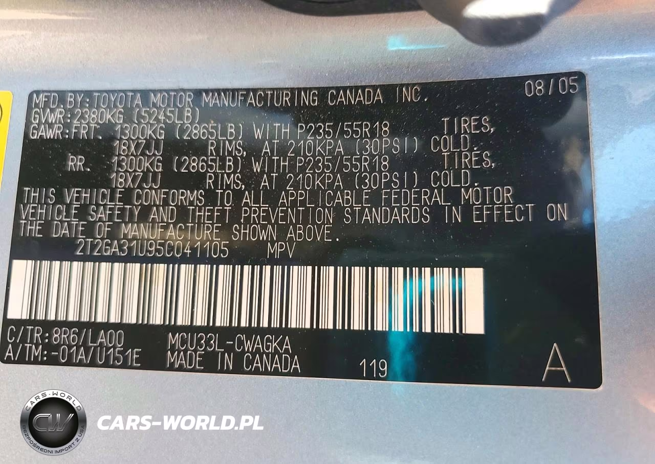 2005 Lexus Rx 330 VIN:2T2GA31U95C041105 - 13