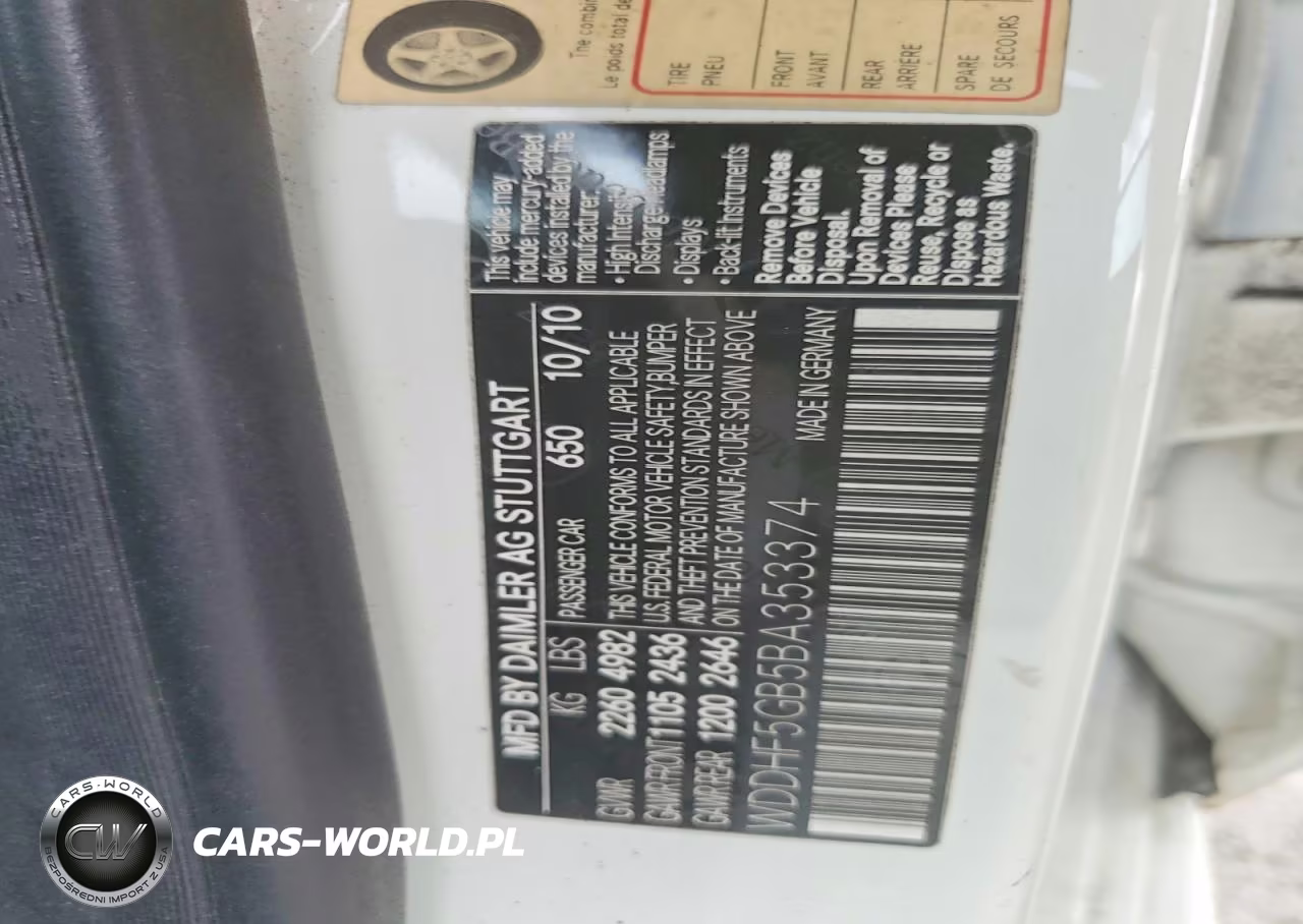 2011 Mercedes-Benz E 350 VIN:WDDHF5GB5BA353374 - 12