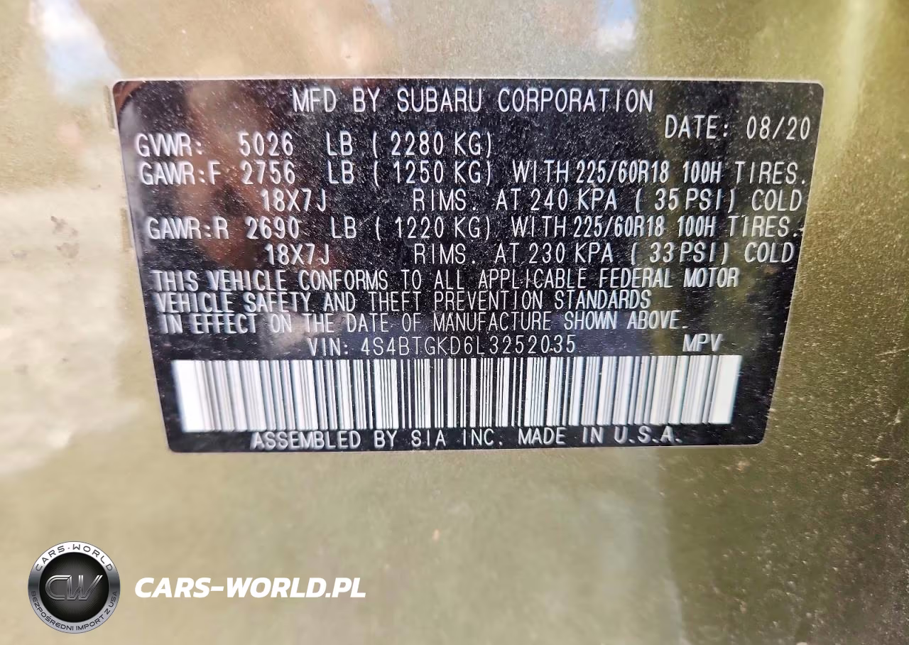 2020 Subaru Outback Onyx Edition Xt VIN:4S4BTGKD6L3252035 - 13