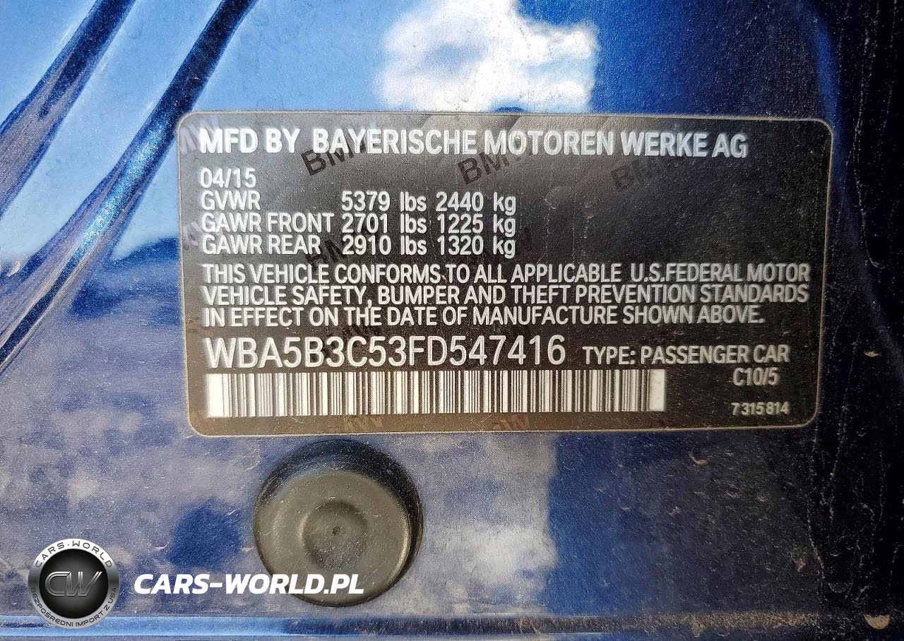 2015 BMW 535 Xi VIN:WBA5B3C53FD547416 - 13