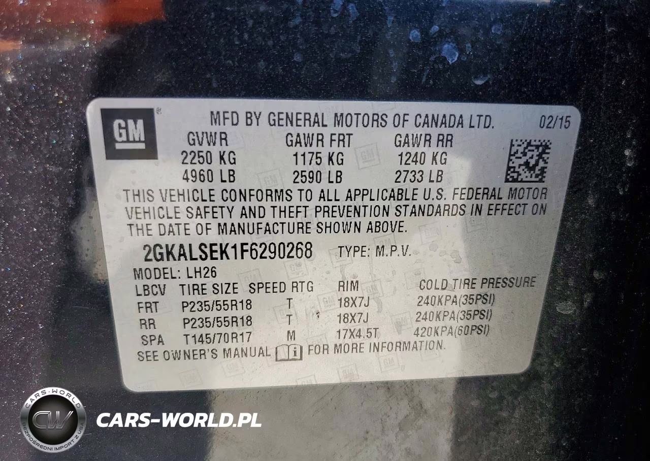 2015 GMC Terrain Slt VIN:2GKALSEK1F6290268 - 13