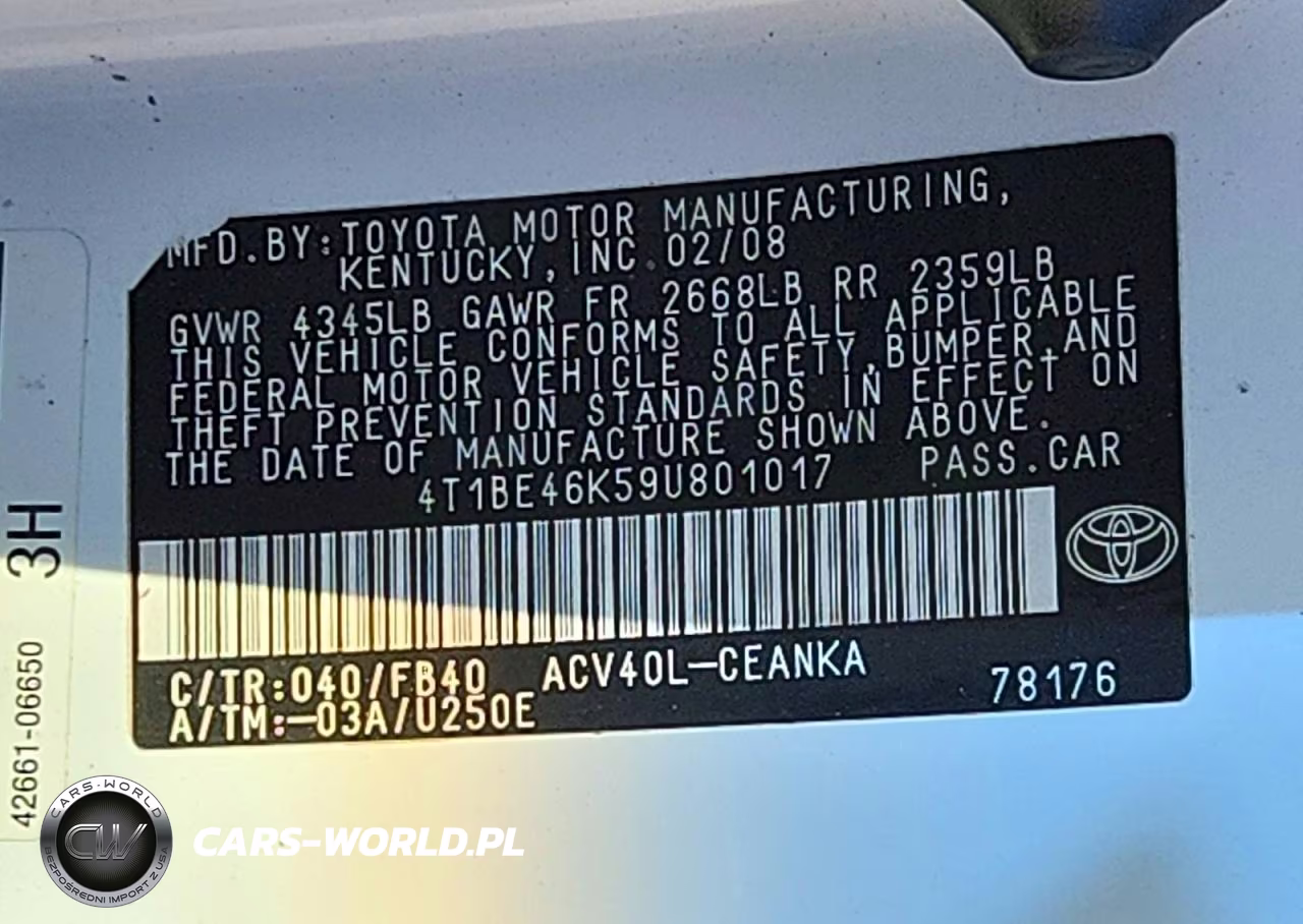 2009 Toyt Camry Le VIN:4T1BE46K59U801017 - 12