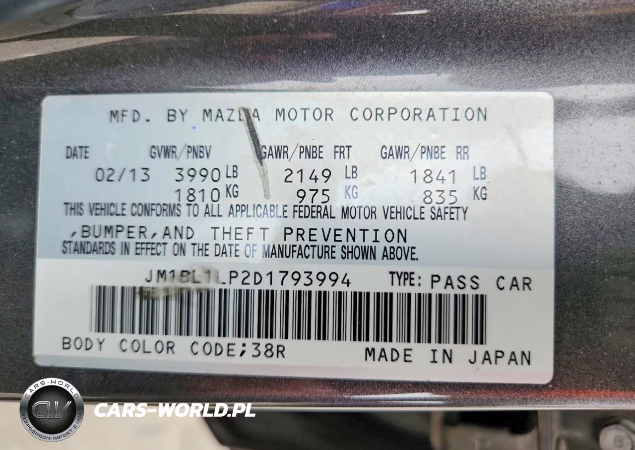 2013 Mazda 3 I VIN:JM1BL1LP2D1793994 - 12