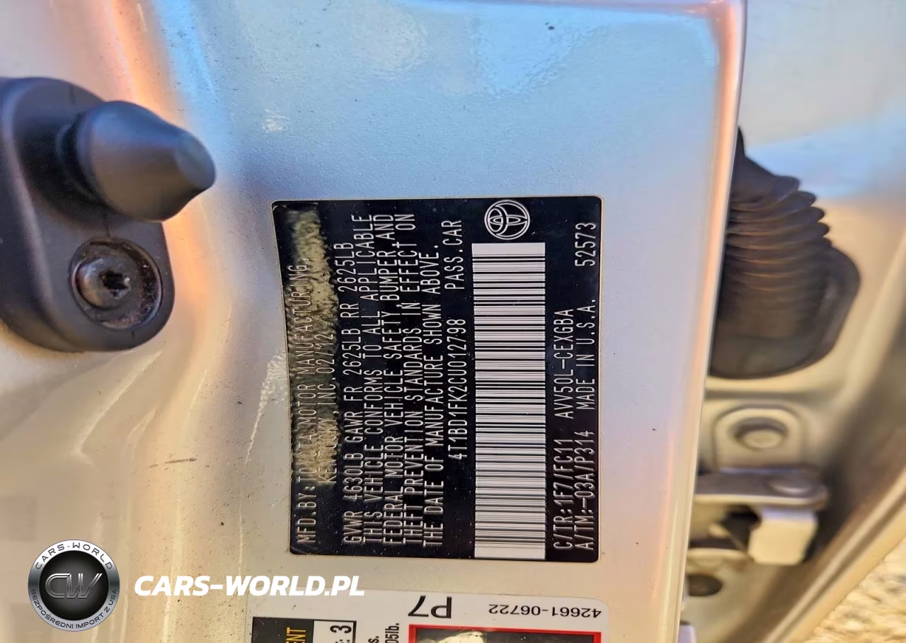 2012 Toyota Camry Hybrid Xle VIN:4T1BD1FK2CU012798 - 12