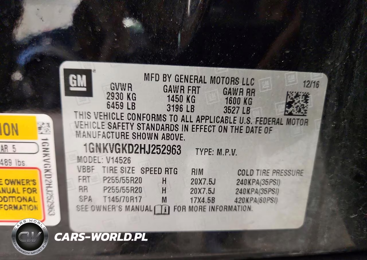 2017 Chevrolet Traverse Lt VIN:1GNKVGKD2HJ252963 - 13