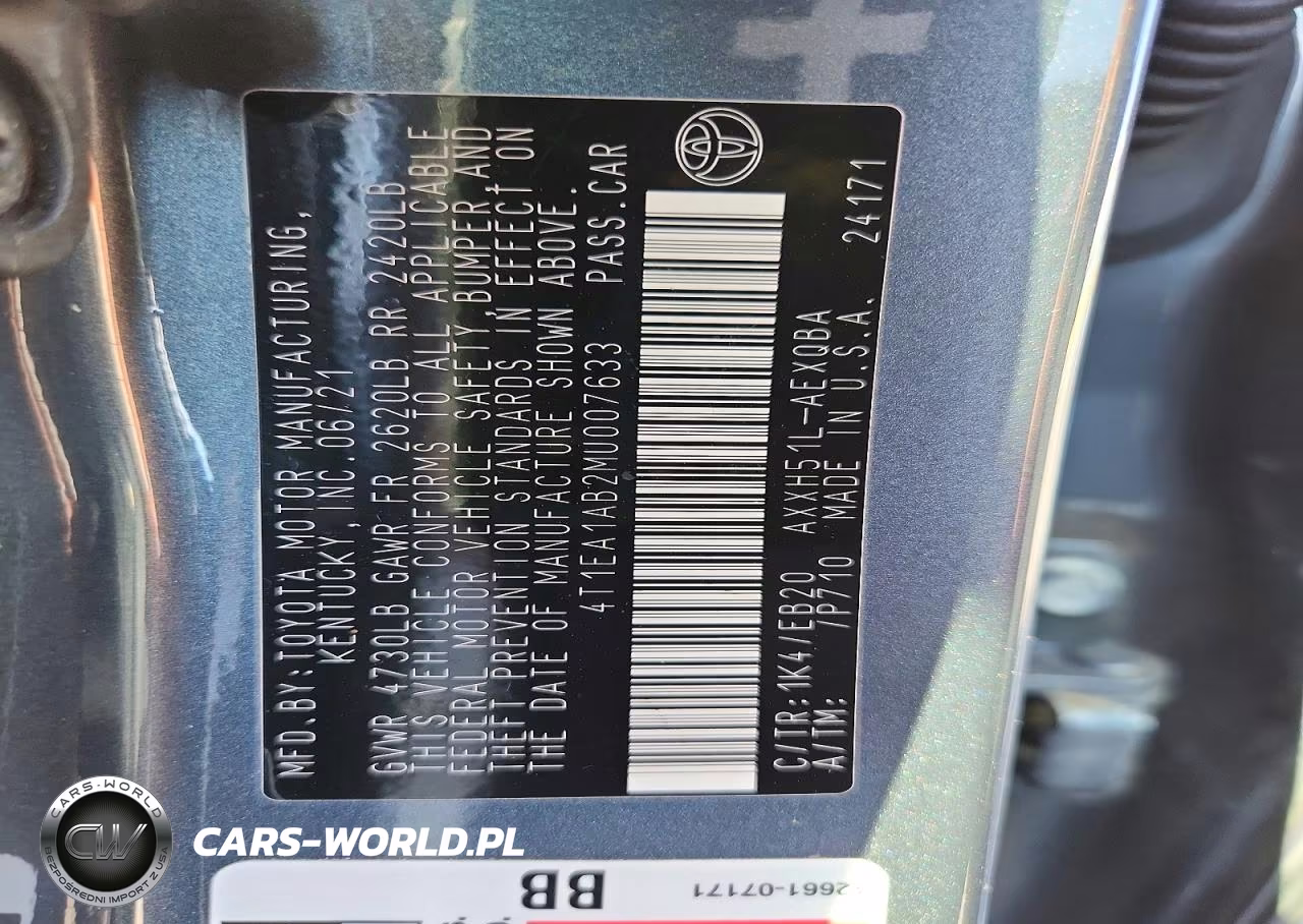 2021 Toyota Avalon Xse VIN:4T1EA1AB2MU007633 - 13