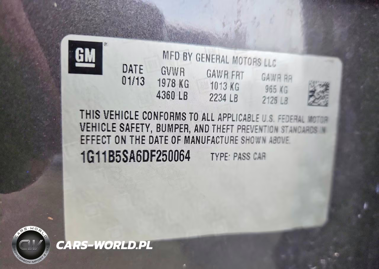 2013 Chevrolet Malibu Ls VIN:1G11B5SA6DF250064 - 12