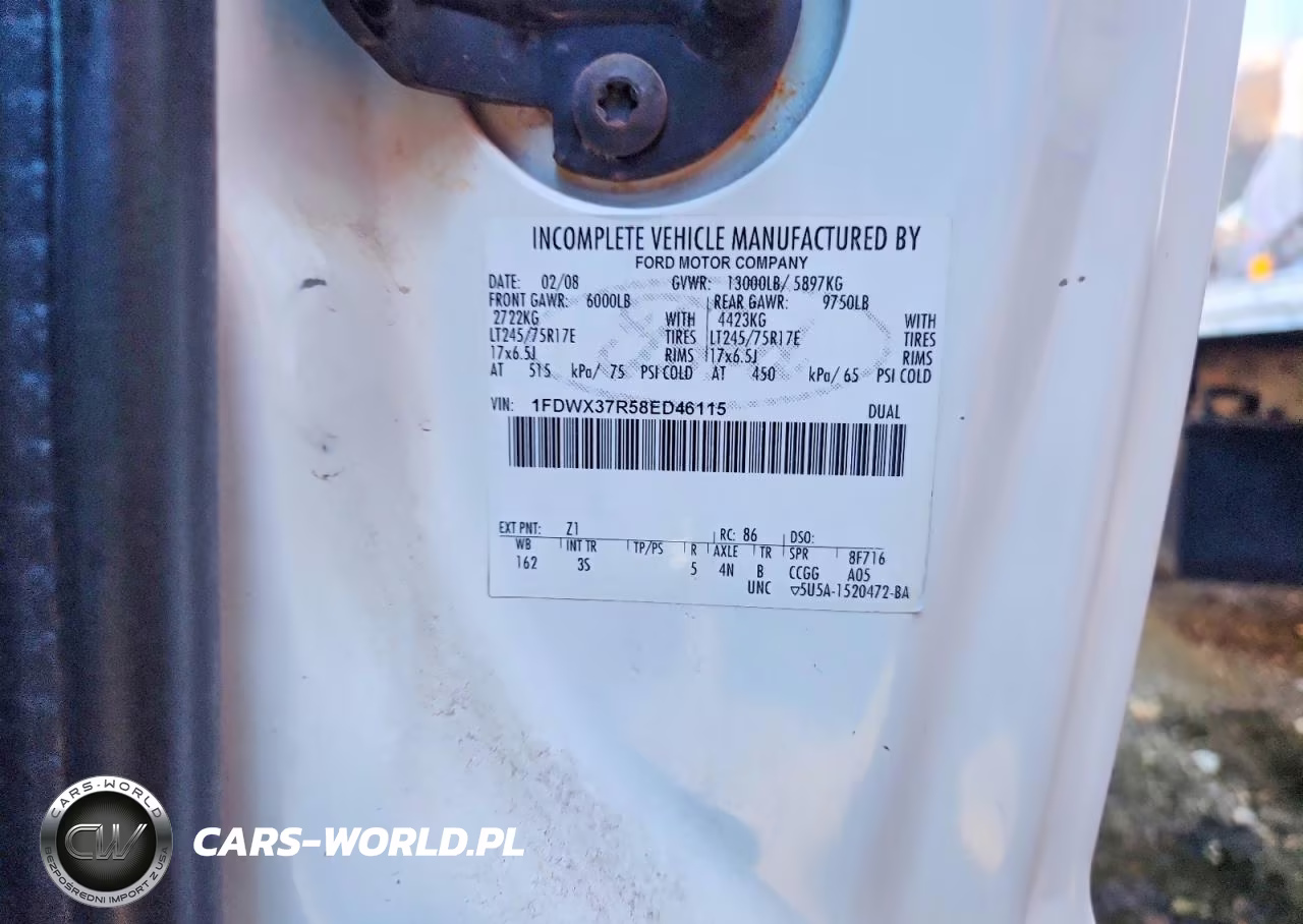 2008 Ford F350 Super Duty VIN:1FDWX37R58ED46115 - 13